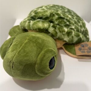 SeaWorld Sea Turtle Plush Green & Beige Stuffed Animal 20 Inch NWT
